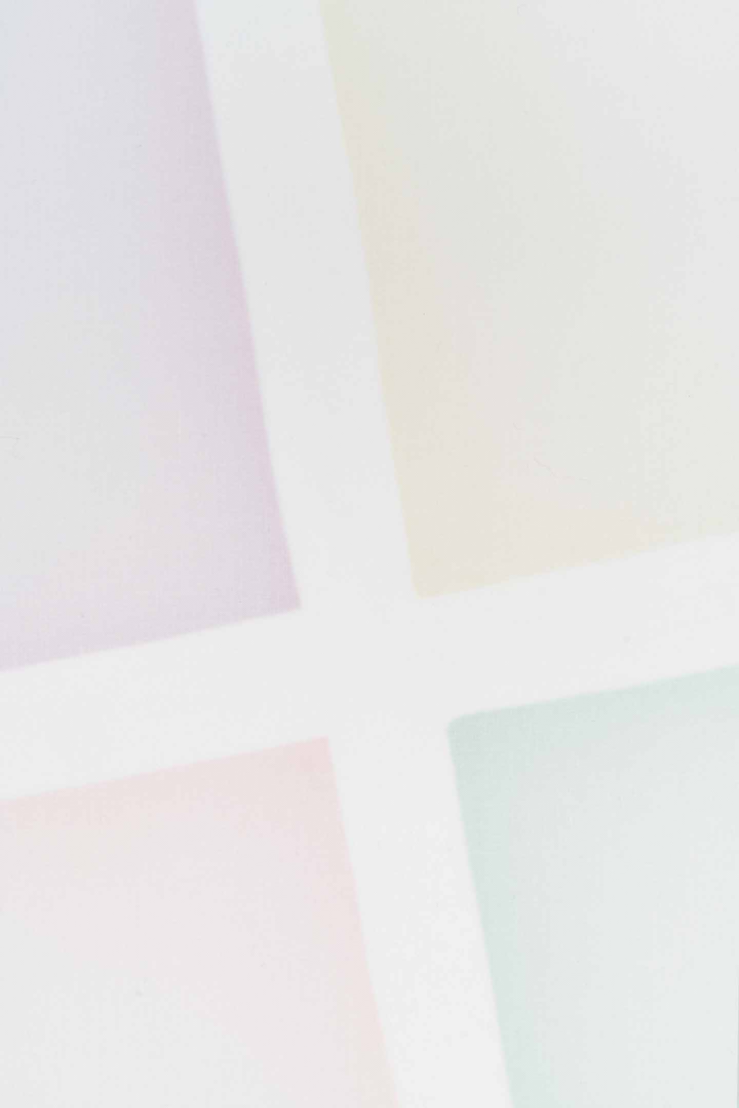 Series of rectangular shapes in various pastel colors against a white background