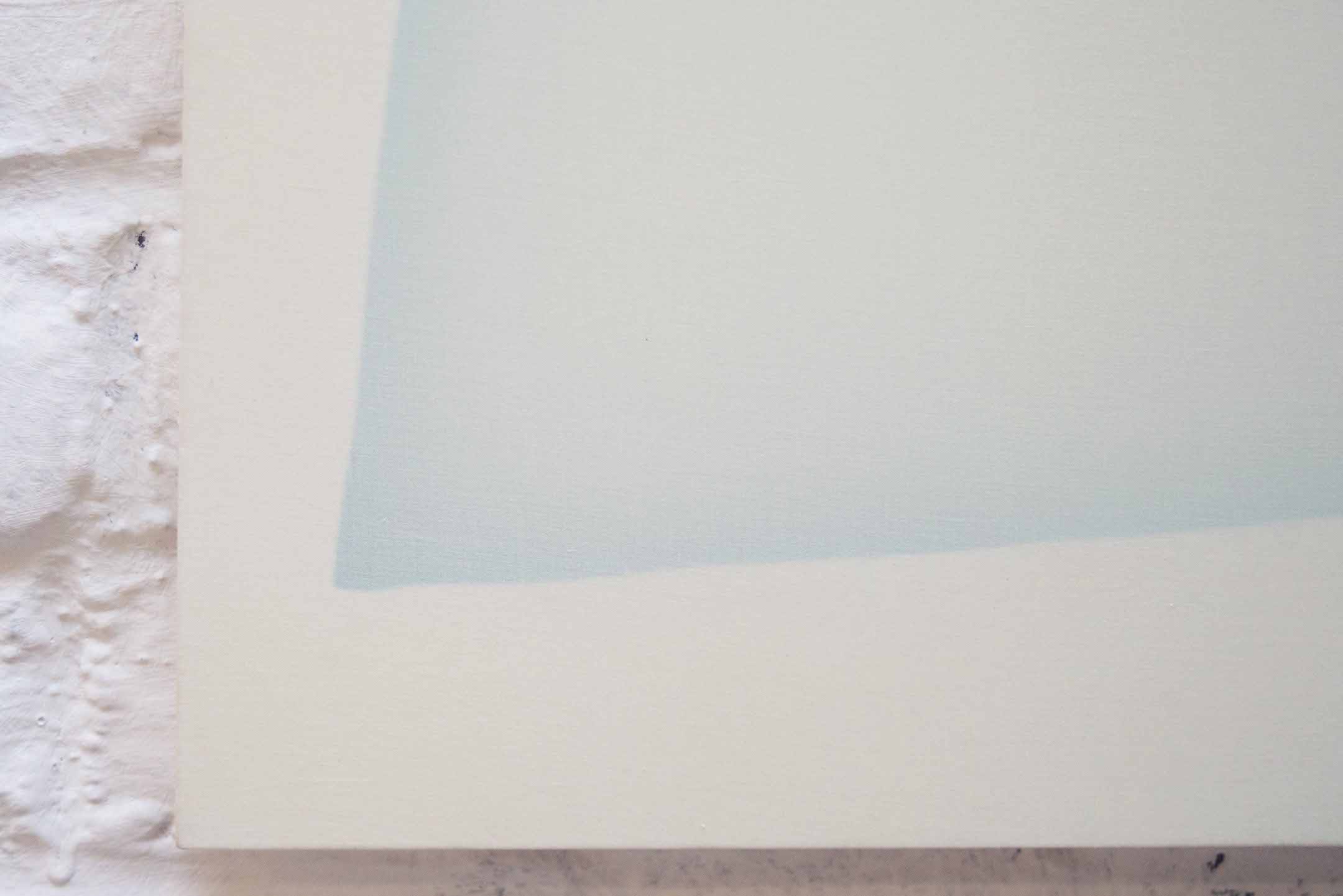 Pale blue rectangle gently blending into a white background