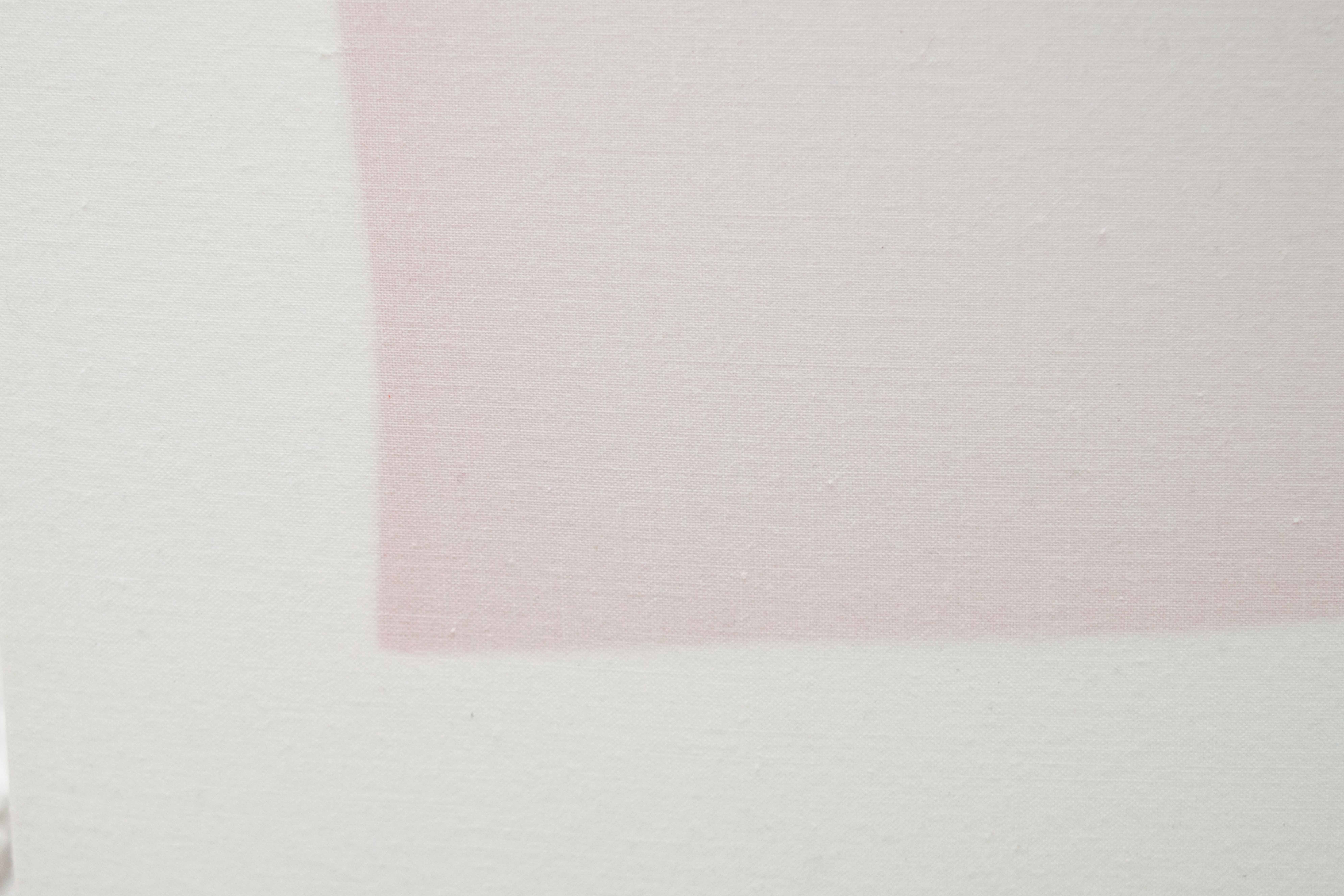 Pale pink rectangular shape against a white background